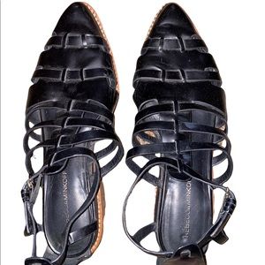 Rebecca Minkoff Women's Hayden Sandals Black Heel size 10